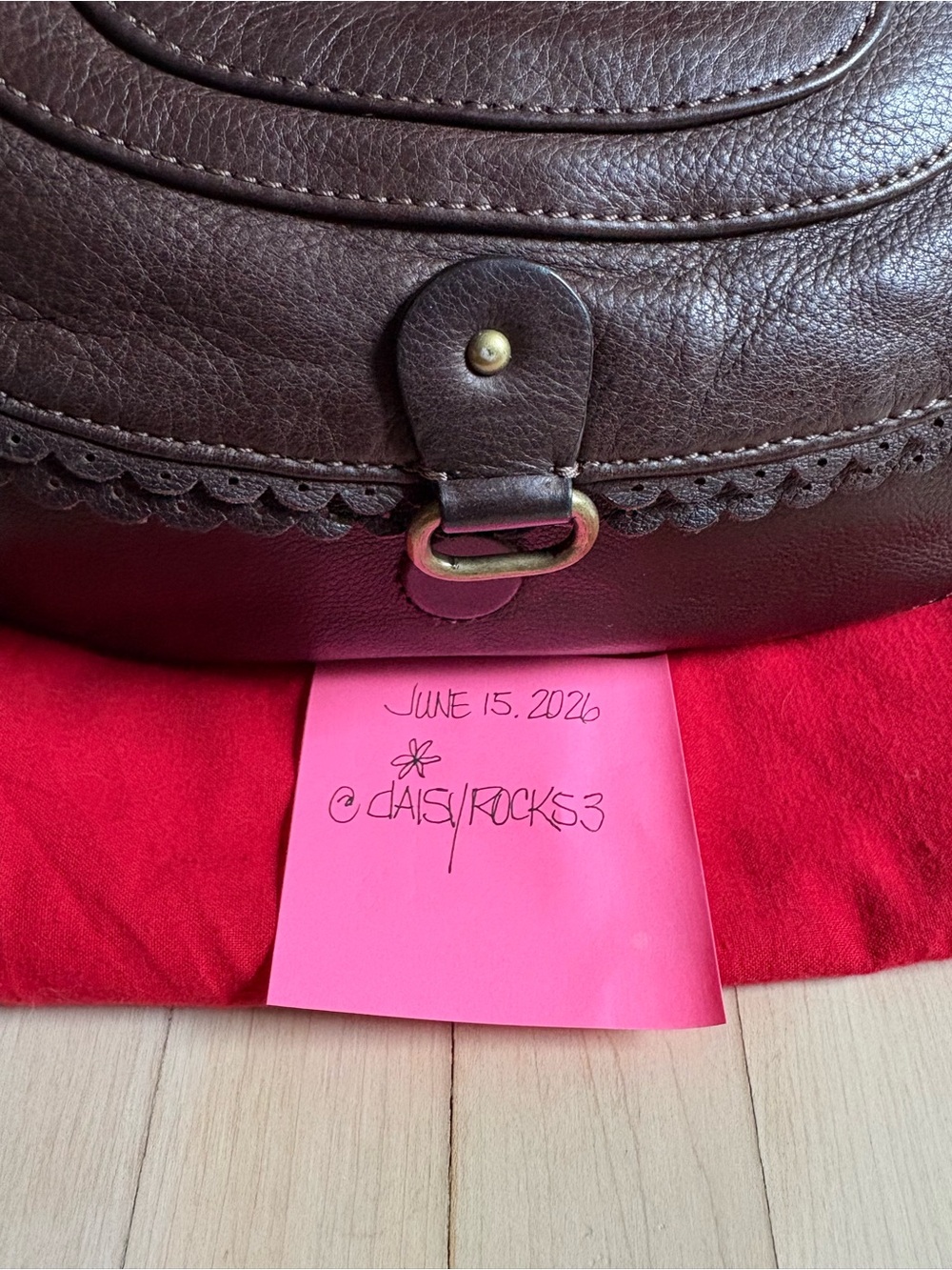 Ellen Tracey Brown Leather shoulder Bag Bohemian Hippie - Picture 6 of 7